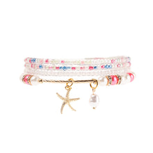 Load image into Gallery viewer, Crystal Clear Rice Beads Bracelet Imitation Pearl Starfish Multilayer Flower Summer Bohemia Women Jewelry Accessories
