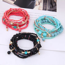 Load image into Gallery viewer, Fashion Boho Multilayer Bracelet Bohemia Style Summer Rice Beads Wristband Creative Turquoise Beaded Women Bracelet Jewelry
