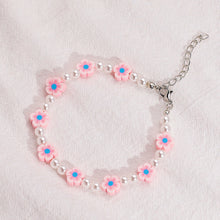 Load image into Gallery viewer, Simple Fashion Imitation Pearl Soft Pottery Bracelet Colorful Flower Bracelet Bohemian Lemon Avocado Hand Beaded Women Jewelry
