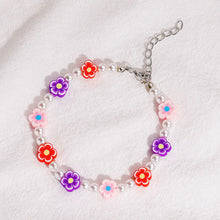 Load image into Gallery viewer, Simple Fashion Imitation Pearl Soft Pottery Bracelet Colorful Flower Bracelet Bohemian Lemon Avocado Hand Beaded Women Jewelry
