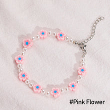 Load image into Gallery viewer, Simple Fashion Imitation Pearl Soft Pottery Bracelet Colorful Flower Bracelet Bohemian Lemon Avocado Hand Beaded Women Jewelry
