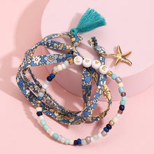 Load image into Gallery viewer, Simple Fashion Personalized Beaded Bracelet Mixed Beads Colorful Printing Rice Beads Bohemian Fabric Bracelet Women Jewelry
