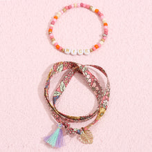 Load image into Gallery viewer, Simple Fashion Personalized Beaded Bracelet Mixed Beads Colorful Printing Rice Beads Bohemian Fabric Bracelet Women Jewelry
