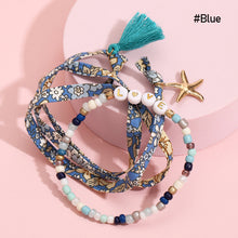 Load image into Gallery viewer, Simple Fashion Personalized Beaded Bracelet Mixed Beads Colorful Printing Rice Beads Bohemian Fabric Bracelet Women Jewelry
