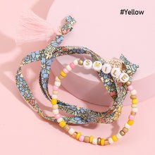 Load image into Gallery viewer, Simple Fashion Personalized Beaded Bracelet Mixed Beads Colorful Printing Rice Beads Bohemian Fabric Bracelet Women Jewelry
