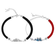 Load image into Gallery viewer, Fashion Mountains and Seas Couple Bracelets Charm Black Rope Romantic Creative Chain Bracelets Jewelry Gift for Women Men
