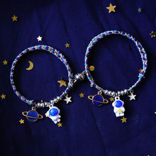 Load image into Gallery viewer, 1pc/2pcs Fashion Astronaut Star Magnetic Buckle Bracelets Knitted Rope Romantic Creative Bracelets Jewelry Gift for Women Men
