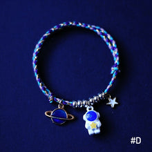 Load image into Gallery viewer, 1pc/2pcs Fashion Astronaut Star Magnetic Buckle Bracelets Knitted Rope Romantic Creative Bracelets Jewelry Gift for Women Men
