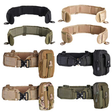 Load image into Gallery viewer, Multifunction MOLLE Tactical Battle Belt Hunting Set Belt Military Inner Waist Belt With Phone Tool Bag For CS Shooting
