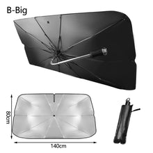 Load image into Gallery viewer, Car Windshield Sunshade Umbrella Type Sun Shade For Car Window Summer Sun Protection Heat Insulation Cloth For Car Front Shading
