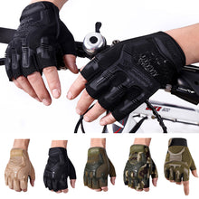 Load image into Gallery viewer, Tactical Gloves Military Army Shooting Paintball Airsoft Bicycle Motorcross Combat Hard Knuckle Fingerless Gloves
