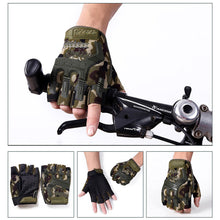 Load image into Gallery viewer, Tactical Gloves Military Army Shooting Paintball Airsoft Bicycle Motorcross Combat Hard Knuckle Fingerless Gloves
