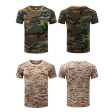 Load image into Gallery viewer, Tactical Camouflage Shirt Short Sleeve Men's Quick Dry Combat T-Shirt Military Army T Shirt Camo Outdoor Hunting Hiking Shirts
