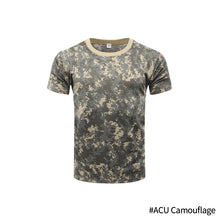 Load image into Gallery viewer, Tactical Camouflage Shirt Short Sleeve Men's Quick Dry Combat T-Shirt Military Army T Shirt Camo Outdoor Hunting Hiking Shirts
