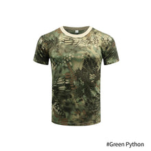 Load image into Gallery viewer, Tactical Camouflage Shirt Short Sleeve Men's Quick Dry Combat T-Shirt Military Army T Shirt Camo Outdoor Hunting Hiking Shirts
