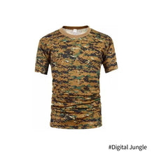 Load image into Gallery viewer, Tactical Camouflage Shirt Short Sleeve Men's Quick Dry Combat T-Shirt Military Army T Shirt Camo Outdoor Hunting Hiking Shirts
