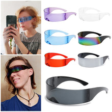 Load image into Gallery viewer, One Piece Glasses Sunglasses Cycling Glasses Headband Glasses Large Mirror Fashion Party Cool Multiple Colour
