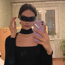 Load image into Gallery viewer, One Piece Glasses Sunglasses Cycling Glasses Headband Glasses Large Mirror Fashion Party Cool Multiple Colour
