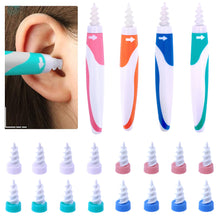 Load image into Gallery viewer, Ear Wax Removal Tool Soft Silicone Spiral Ear Cleaning 16 Replacement Heads Removal Ears Cleaner Plugs Spirals Care Tools

