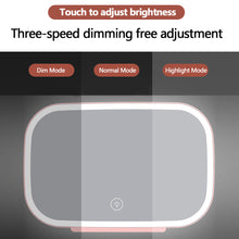 Load image into Gallery viewer, Car Sun Visor LED Makeup Mirror Touch Switch Fill Adjustable Light Rechargable USB Makeup Mirror Sun Visor Interior Mirror

