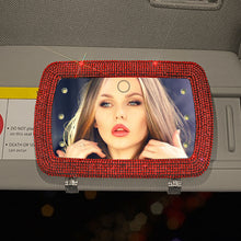 Load image into Gallery viewer, Car Sun Visor Makeup Mirror with LED Light Fill Light Beauty Mirror Car Decor With Bling Assessoires for Girls
