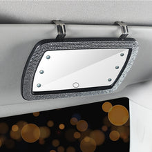 Load image into Gallery viewer, Car Sun Visor Makeup Mirror with LED Light Fill Light Beauty Mirror Car Decor With Bling Assessoires for Girls

