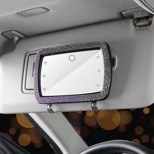 Load image into Gallery viewer, Car Sun Visor Makeup Mirror with LED Light Fill Light Beauty Mirror Car Decor With Bling Assessoires for Girls
