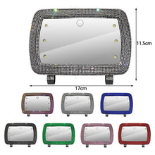 Load image into Gallery viewer, Car Sun Visor Makeup Mirror with LED Light Fill Light Beauty Mirror Car Decor With Bling Assessoires for Girls
