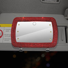 Load image into Gallery viewer, Car Sun Visor Makeup Mirror with LED Light Fill Light Beauty Mirror Car Decor With Bling Assessoires for Girls
