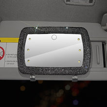 Load image into Gallery viewer, Car Sun Visor Makeup Mirror with LED Light Fill Light Beauty Mirror Car Decor With Bling Assessoires for Girls
