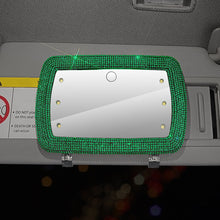 Load image into Gallery viewer, Car Sun Visor Makeup Mirror with LED Light Fill Light Beauty Mirror Car Decor With Bling Assessoires for Girls
