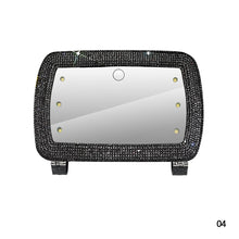 Load image into Gallery viewer, Car Sun Visor Makeup Mirror with LED Light Fill Light Beauty Mirror Car Decor With Bling Assessoires for Girls

