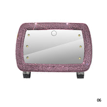 Load image into Gallery viewer, Car Sun Visor Makeup Mirror with LED Light Fill Light Beauty Mirror Car Decor With Bling Assessoires for Girls
