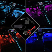 Load image into Gallery viewer, Car Led Strip Light Flexible Neon Light EL Wire Driver Inverter USB Car Ciggrette Plug Adapter Controller
