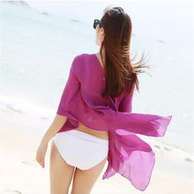 Load image into Gallery viewer, Summer Multifunctional Chiffon Shirt All-match Sun Protection Clothing Perspective Sunscreen Shawl Scarf for Women
