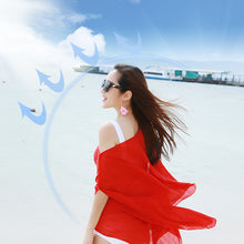 Load image into Gallery viewer, Summer Multifunctional Chiffon Shirt All-match Sun Protection Clothing Perspective Sunscreen Shawl Scarf for Women
