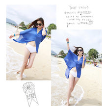 Load image into Gallery viewer, Summer Multifunctional Chiffon Shirt All-match Sun Protection Clothing Perspective Sunscreen Shawl Scarf for Women
