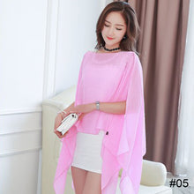 Load image into Gallery viewer, Summer Multifunctional Chiffon Shirt All-match Sun Protection Clothing Perspective Sunscreen Shawl Scarf for Women
