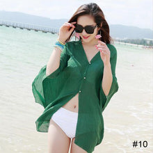 Load image into Gallery viewer, Summer Multifunctional Chiffon Shirt All-match Sun Protection Clothing Perspective Sunscreen Shawl Scarf for Women
