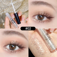 Load image into Gallery viewer, Pearlescent Fine Shimmering Eye Shadow Liquid Waterproof Eye Makeup Brightening Liquid Pearlized Eyeshadow Liquid
