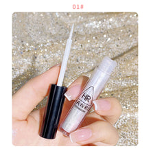 Load image into Gallery viewer, Pearlescent Fine Shimmering Eye Shadow Liquid Waterproof Eye Makeup Brightening Liquid Pearlized Eyeshadow Liquid
