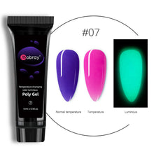Load image into Gallery viewer, 15ml Nail Art Crystal Extension Glue Poly Gel Noctilucent Temperature Change Extension Glue Manicure Tools Nail Accessories
