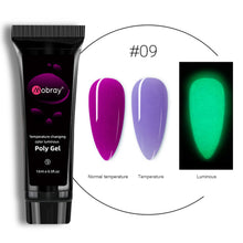 Load image into Gallery viewer, 15ml Nail Art Crystal Extension Glue Poly Gel Noctilucent Temperature Change Extension Glue Manicure Tools Nail Accessories

