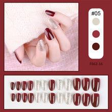 Load image into Gallery viewer, 24pcs/set Multicolor Nail Pieces Nail Patches Detachable Reusable Fake Nails Patches Manicure Art Accessories
