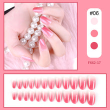 Load image into Gallery viewer, 24pcs/set Multicolor Nail Pieces Nail Patches Detachable Reusable Fake Nails Patches Manicure Art Accessories

