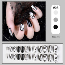 Load image into Gallery viewer, 24pcs/set Multicolor Nail Pieces Nail Patches Detachable Reusable Fake Nails Patches Manicure Art Accessories
