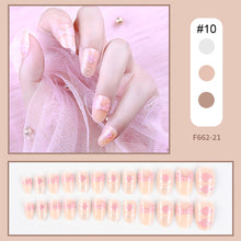 Load image into Gallery viewer, 24pcs/set Multicolor Nail Pieces Nail Patches Detachable Reusable Fake Nails Patches Manicure Art Accessories
