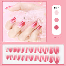 Load image into Gallery viewer, 24pcs/set Multicolor Nail Pieces Nail Patches Detachable Reusable Fake Nails Patches Manicure Art Accessories
