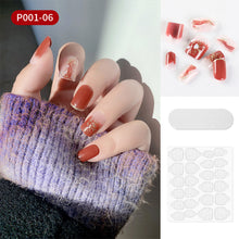 Load image into Gallery viewer, 24pcs/set Multicolor Nail Pieces Fake Nail Patches Detachable Reusable Nails Extensions Nail Art Accessories
