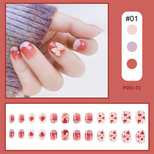 Load image into Gallery viewer, 24pcs/set Multicolor Nail Pieces Fake Nail Patches Detachable Reusable Nails Extensions Nail Art Accessories
